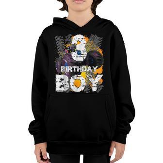 Birthday Boy 3 Years Old Monster Truck Matching Family Part Youth Hoodie - Thegiftio UK