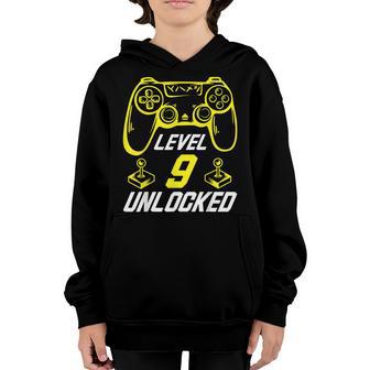 Birthday Boy 9 Level Unlocked Awesome Since 2013 Youth Hoodie - Thegiftio UK