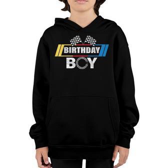 Birthday Boy Race Car Racing Car Driver Birthday Pit Crew Youth Hoodie - Thegiftio UK