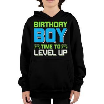 Birthday Boy Time To Level Up Video Game Birthday Gamer Boys V3 Youth Hoodie - Thegiftio UK