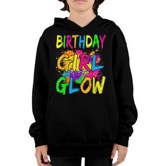 Birthday Girl Glow Vintage Retro 80S Party Costume Gift Youth Hoodie - Thegiftio UK