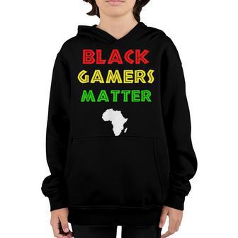 Black Gamers Matter Black History Month African American Men Youth Hoodie - Thegiftio UK