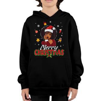 Black Girl Magic Merry Christmas African American Woman Xmas V2 Youth Hoodie - Thegiftio UK
