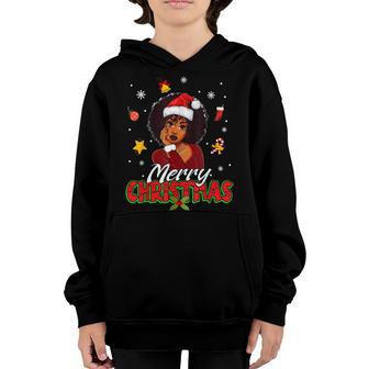 Black Girl Magic Merry Christmas African American Woman Xmas V3 Youth Hoodie - Thegiftio UK