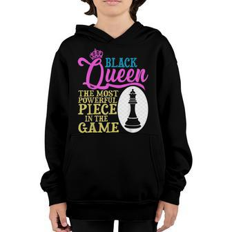 Black Queen The Most Powerful Piece In The Game V4 Youth Hoodie - Thegiftio UK