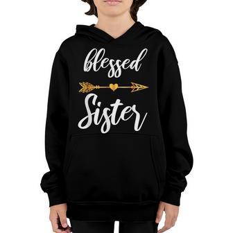 Blessed Sister Girls Family Matching Thanksgiving Youth Hoodie - Thegiftio UK