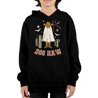Boo Haw Ghost Funny Cowboy Cowgirl Western Halloween Youth Hoodie - Thegiftio UK