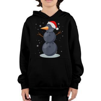 Bowling Snowman Santa Hat Christmas Soccer Lover Kids Youth Hoodie - Thegiftio UK