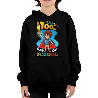 Boy Pencil Sword 100Th Day Of School Gift Boys Kids Youth Hoodie - Thegiftio UK