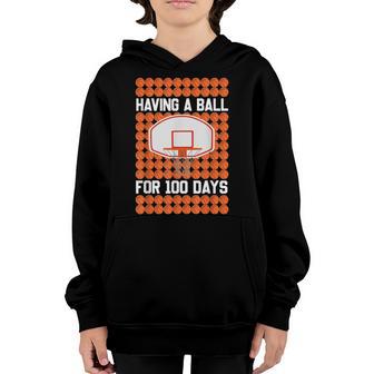 Boys 100 Days Of School Pun 100Th Day Sport Basketball Youth Hoodie - Thegiftio UK