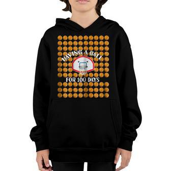 Boys 100 Days Of School Shirt Pun 100Th Day Sport Basketball Youth Hoodie | Mazezy
