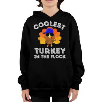 Boys Thanksgiving For Kids Toddlers Coolest Turkey V2 Youth Hoodie - Thegiftio UK