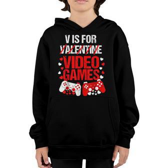 Boys Valentines Day Gaming Kids Valentines Day Toddler Youth Hoodie - Seseable