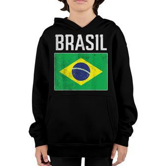 Brasil Flag Brazilian Soccer Fan Men Women Boys Girls Kids Youth Hoodie - Thegiftio UK