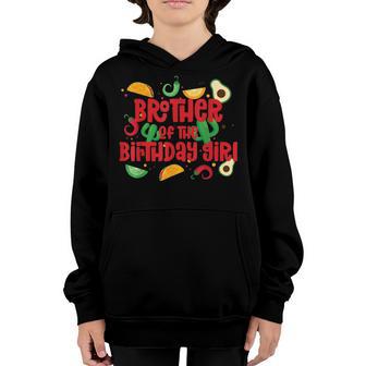 Brother Taco Twosday Fiesta Taco Birthday Theme Girl 2Yr Youth Hoodie - Thegiftio UK