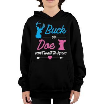 Buck Doe Boy Girl Baby Gender Reveal Party Youth Hoodie - Seseable