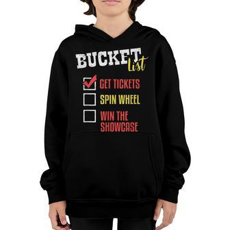 Bucket List Get Tickets Spin The Wheel Win Game Show Gift Youth Hoodie | Mazezy