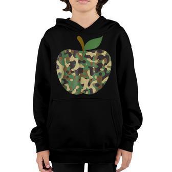 Camo Apple First Day Of School Teaching Team Youth Hoodie - Thegiftio UK