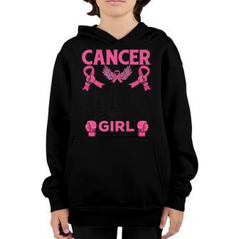 Cancer You Picked The Wrong Girl Breast Cancer Awareness V3 Youth Hoodie - Thegiftio UK