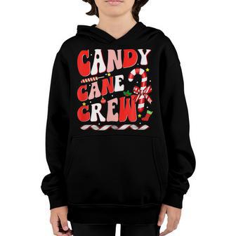 Candy Cane Crew Christmas Family 2022 Groovy Kids Youth Hoodie - Thegiftio UK