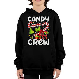 Candy Cane Crew Funny Christmas Candy Lover Kids Boys Girls Youth Hoodie - Thegiftio UK