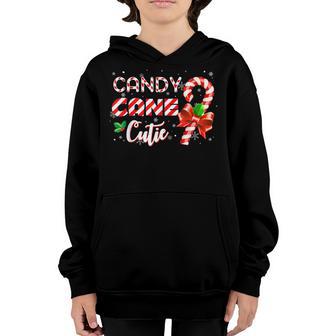 Candy Cane Cutie Christmas Boys Girl Kids Xmas Family Pajama V2 Youth Hoodie - Thegiftio UK