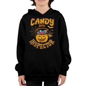 Candy Inspector Pumpkin Halloween Costume Kids Youth Hoodie - Thegiftio UK