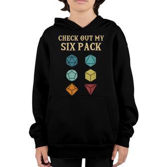 Check Out My Six Pack Boardgame Game Master Pen And Paper Youth Hoodie - Thegiftio UK