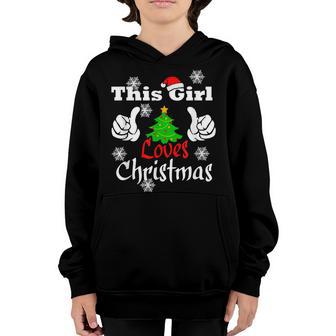Chrismas - This Girl Loves Her Christmas - Funny Christmas Youth Hoodie - Thegiftio UK