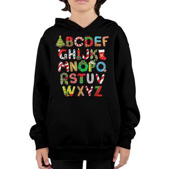 Christmas Alphabet Abc Kindergarten Teachers Funny Kids Youth Hoodie - Thegiftio UK
