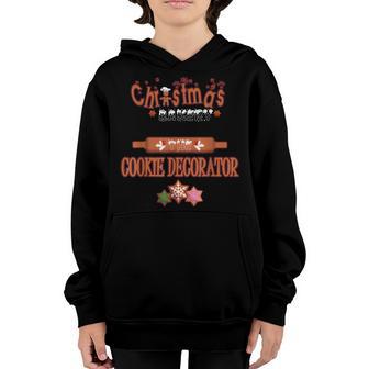 Christmas Baking For Women & Kids The Cookie Decorator Youth Hoodie - Thegiftio UK