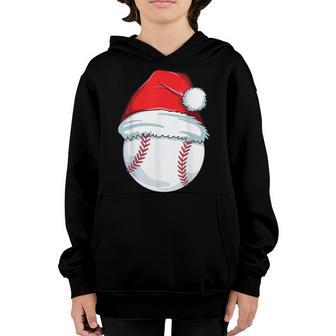 Christmas Baseball For Kids Men Ball Santa Pajama Youth Hoodie - Thegiftio UK