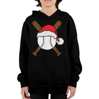 Christmas Baseball Player Santa Sports Design For Men Boys Youth Hoodie - Thegiftio UK