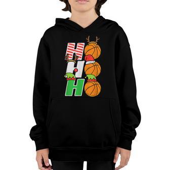 Christmas Basketball Ho Ho Ho Xmas Sports Men Boys Kids Youth Hoodie - Thegiftio UK