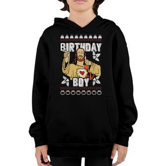 Christmas Birthday Boy Funny Jesus Religion Christian Youth Hoodie - Thegiftio UK