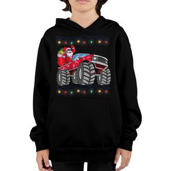 Christmas Boys Men Santa Driving Xmas Truck Pajamas Youth Hoodie - Thegiftio UK
