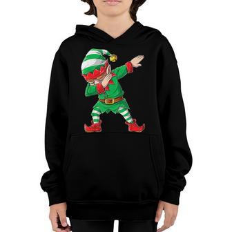 Christmas Dabbing Elf Squad Boys Men Xmas Family Matching Youth Hoodie - Thegiftio UK