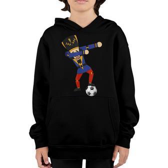 Christmas Dabbing Nutcracker Football Soccer For Boys Men Youth Hoodie - Thegiftio UK