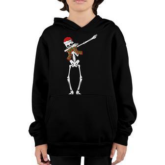 Christmas Dabbing Skeleton Santa Hat Funny For Boys Men Kids Youth Hoodie - Thegiftio UK
