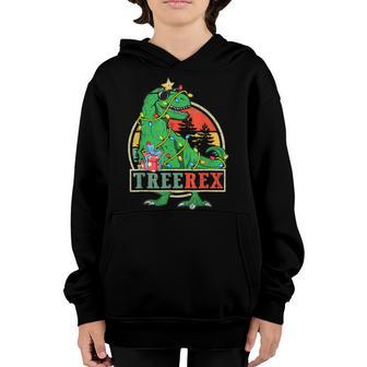 Christmas Dinosaur Tree Rex Pajamas Men Boys Kid Xmas Lights Youth Hoodie - Thegiftio UK