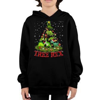 Christmas Dinosaur Tree Rex Pajamas Men Boys Kids Xmas Gifts V5 Youth Hoodie - Thegiftio UK