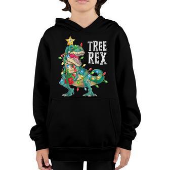 Christmas Dinosaur Tree Rex Pajamas Men Boys Kids Xmas Gifts Youth Hoodie - Thegiftio UK