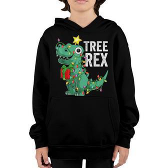 Christmas Dinosaur Tree Rex Pajamas Toddler Boys Xmas Youth Hoodie - Thegiftio UK