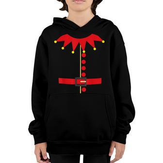 Christmas Elf Costume Funny Xmas Holiday Gifts Boys Kids Men V2 Youth Hoodie - Thegiftio UK
