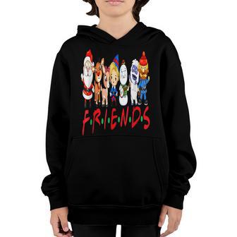 Christmas Friends Santa Rudolph Snowman Family Xmas Kids V3 Youth Hoodie - Thegiftio UK
