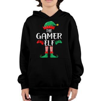 Christmas Gamer Elf Matching Family Group The Gamer Elf V4 Youth Hoodie - Thegiftio UK