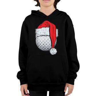 Christmas Golf Ball Santa Hat Xmas Golfing Boys Men Sports Youth Hoodie - Thegiftio UK