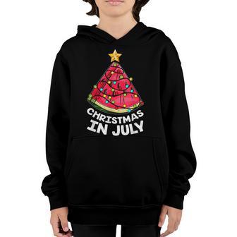 Christmas In July Watermelon Xmas Tree Summer Men Women Kids Youth Hoodie - Thegiftio UK