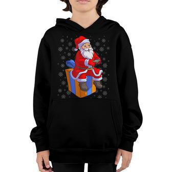 Christmas Kids Boys Men Santa Video Gamer Xmas Youth Hoodie - Thegiftio UK