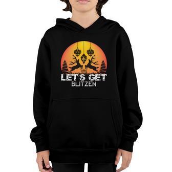 Christmas Lets Get Blitzen V2 Youth Hoodie - Thegiftio UK